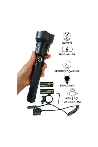 Wison Ws-5412 Feneri, Geniş Açı Avcı El Feneri 20 Watt 5668