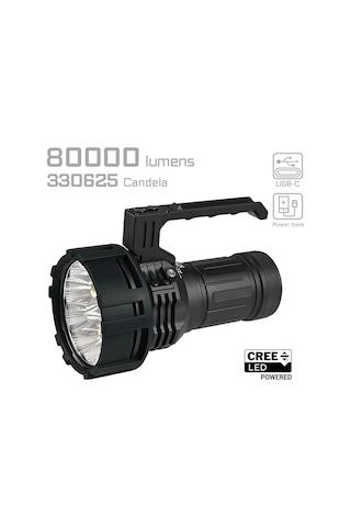 Acebeam X75 80000 Lümen El Feneri Siyah