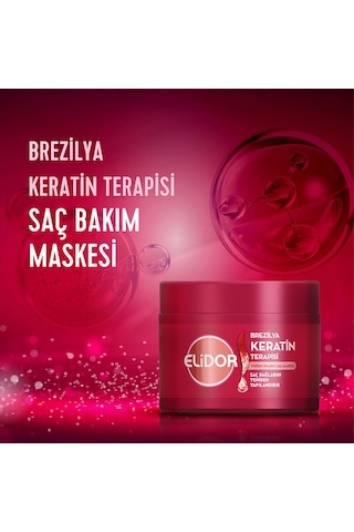 Elidor Saç Bakım Maskesi Yoğun Onarıcı Brezilya Keratin Terapisi 220 Ml X2