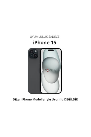 Novstrap Apple iPhone 15 Uyumlu Plus İle Ekran Koruyucu Parlak Şeffaf Seramik Nano Esnek Cam