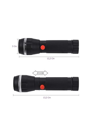 Ps-7083 Plastik Zoomlu Pilli El Feneri
