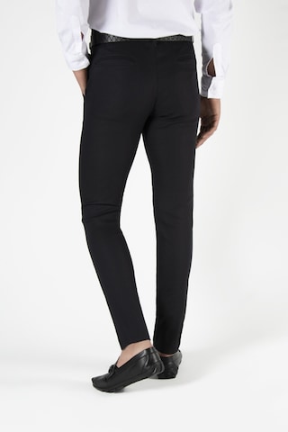 Terapi Men Erkek Siyah Slim Fit Italyan Dar Kalıp Keten Pantolon Siyah