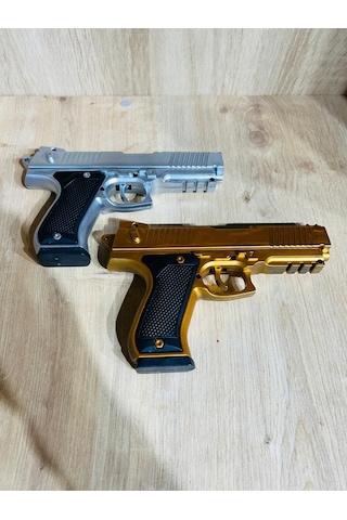 Boncuklu Altın Ve Gümüş Renk Boncuk Atan Silah 2 Adet