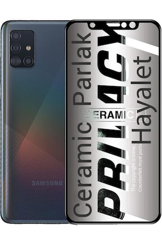 Samsung Uyumlu A71 Hayalet Ekran Koruyucu Parlak Seramik Kırılmaz Cam 9018000001710