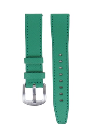Fro Lw38-43 20 Mm Hakiki Deri Safiano Yeşil Kordon Silver Toka