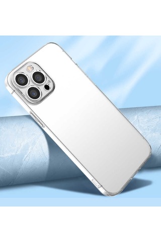 Apple Uyumlu iPhone 13 Pro Max Uyumlu Zore Kamera Korumalı Süper Silikon Kılıf-renksiz Renksiz -