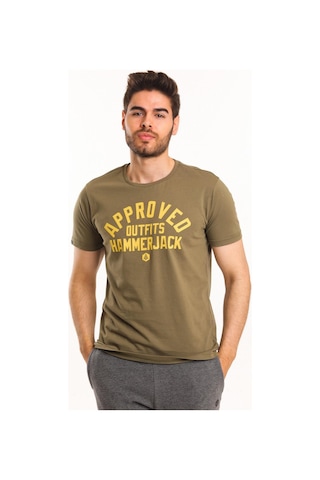 Hammer Jack Frodi Bisiklet Yaka Erkek Tshirt Yeşil 602 T14-e Çok Renkli