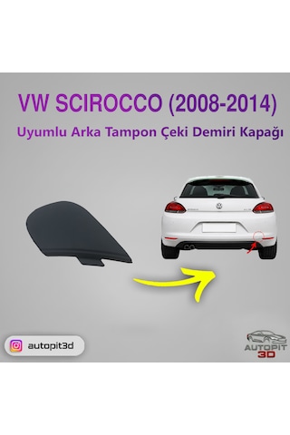 Vw Scırocco 2008-2014 Uyumlu Arka Tampon Çeki Demiri Kapağı