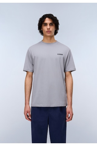 Napapijri S-small Box Ss Erkek T-shirt-31966 Açık Gri