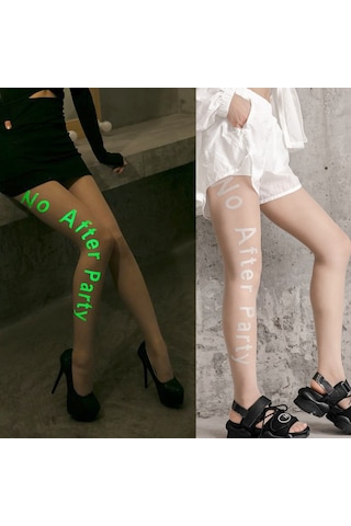 Springsun Kadınlar İçin Gece Işıyan Ultra İnce Transparan Tulum Çorabı Siyah+gümüş - Nefes Alıcı, Ter Emici, Esnek Ve Cilt Dost Diğer