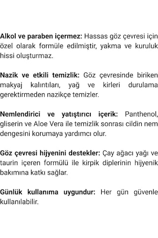 Visiswap Göz Çevresi Temizleme Mendili