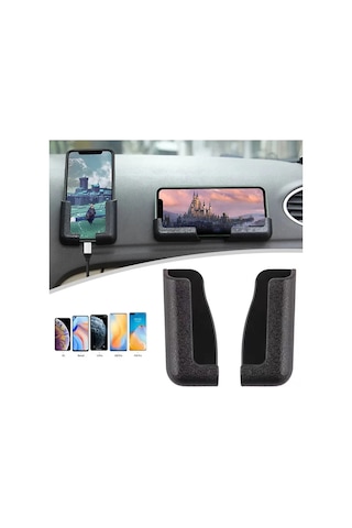 Maiyame Araç İçin Ev-iş Uyumlu Çift Bölmeli Tutucu: Dikey-yatay Sabitleme, Telefon-bilgisayar Uyumlu, Düz Yüzeye Yapıştırmalı