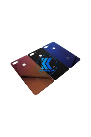 Xiaomi Mi 8 Lite Arka Kapak Yapışkanlı Pil Batarya Kapağı Cam