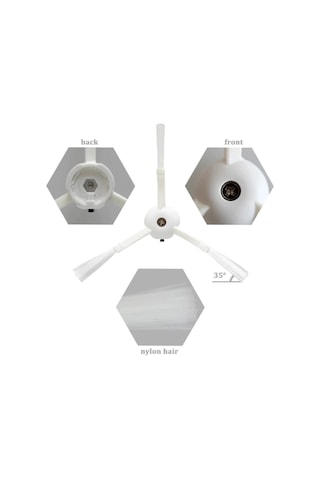 Roborock S50 S6 S60 S65 S55 S5 Max 2 Adet 3 Kollu Yan Fırça (552464835)