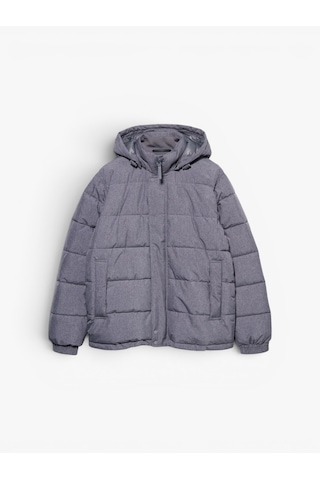 Sisley Çıkarılabilir Kapüşonlu Cepli Gizli Fermuarlı Şişme Mont Erkek Siyah Mont - 324a2wycsn03m