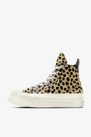 Converse Chuck 70 Leopard Print De Luxe Squared Kadın Platform Sneaker Siyah