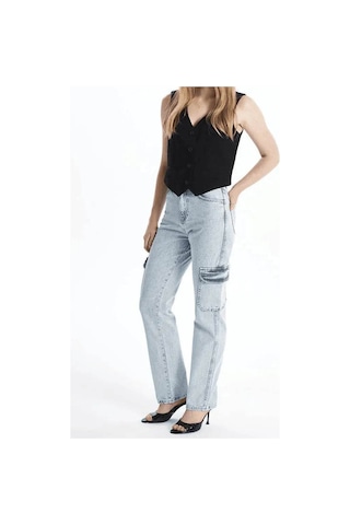 Ozer&Hermin Kargo Cep Kar Yıkama Jeans Pantolon - 30 / Mavi Mavi