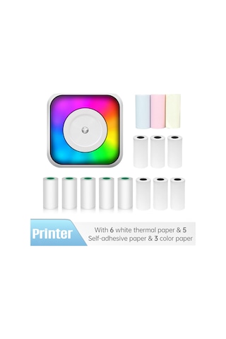 Os7351-7 Rgb Işıklı Çok İşlevli Taşınabilir Mini Termal Yazıcı