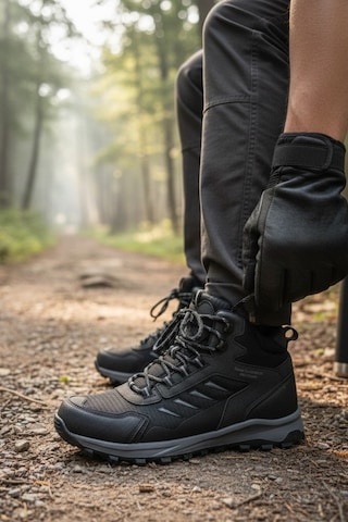 Enoch Erkek Termal Su Geçirmez Outdoor Trekking Ve Dağ Yürüyüş Botu Siyah - Füme