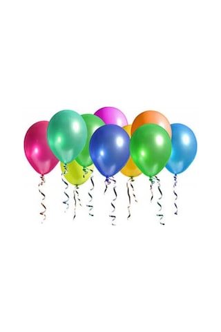 100lu Metalik Karışık Renk Lateks Balon 1.nci Kalite 14/a Çok Renkli