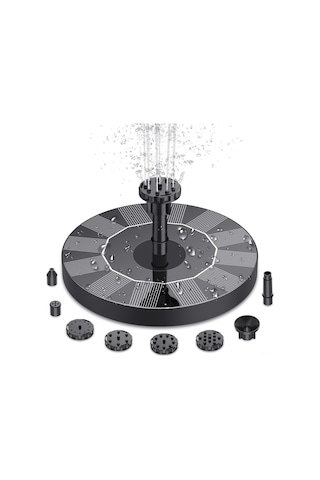 Ximistore9 Güneş Enerjili Yüzen Bahçe Çeşmesi - 13cm Daire Şeklinde, Dış Mekan Kuş Banyosu Ve Su Fıskiyesi