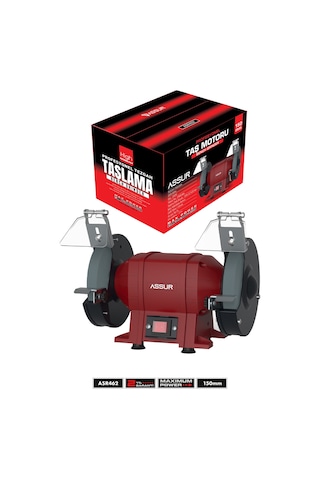 Assur 250W 150 MM Disk Çapı Zımpara Balta Bıçak Bileme Makinesi Taş Motoru Tezgah Üstü Taşlama - 3063