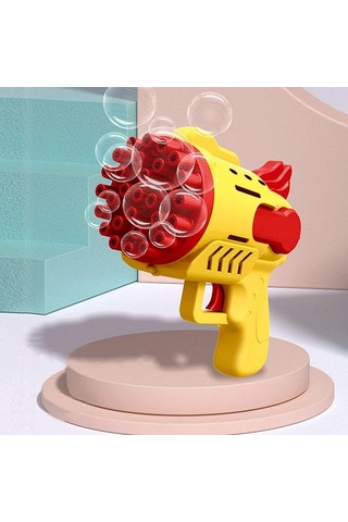 Led Light 29 Holes Bubbles Gun 29 Delikli Çoklu Köpük Atan Tabanca Sarı Köpük Tabancası Pilli Tabanca