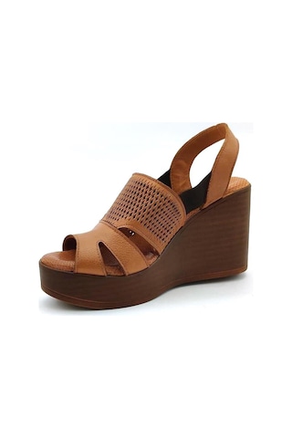 Venüs 2310801 Günlük Hakiki Deri Bayan Sandalet-taba Taba