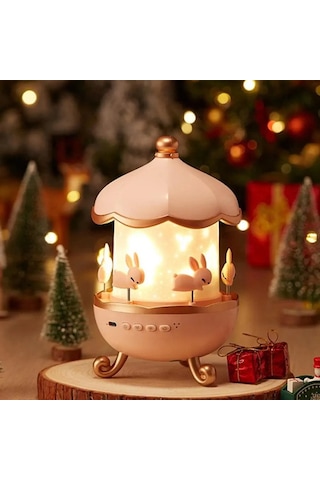 River World Yansıma Yapan Işıl Işık Projektör Atlıkarınca Şeklinde Dönen Tavşan Modelli Çok Renkli