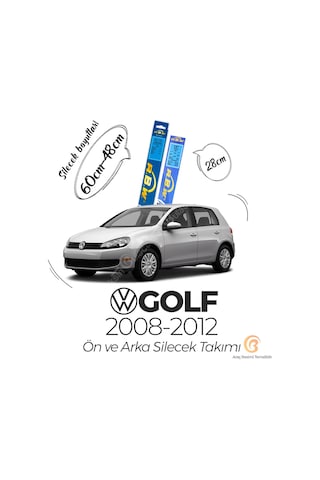 Volkswagen Golf 6 Ön ve Arka Sileceği Seti (2008-2012) RBW