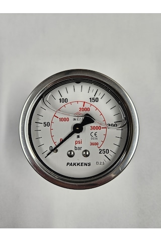 Çap 63 Pano Tip 250 Bar Gliserinli Manometre - Pakkens