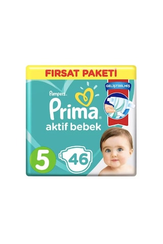 Prima Pampers Aktif Bebek Junior Bebek Bezi 11-16 KG 5 Beden 5 x 46 Adet 5'li