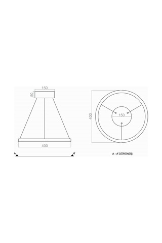 Tra30041A Eco Ø40 Cm Led Avize Sarkıt Cırkel