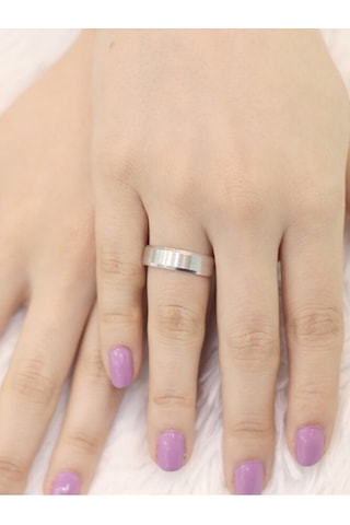 14 Ayar Altın Gümüş Renk Alyans Yüzük