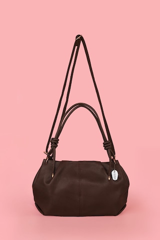 Westbag Kadın Dokulu Büzgülü Premium El Ve Omuz Çantası Acıkahve