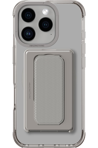 İphone 16 Pro Max Uyumlu Kılıf Magsafe Özellikli Standlı Kartlıklı Set Amazingthing Omni Adventure Seri Gri