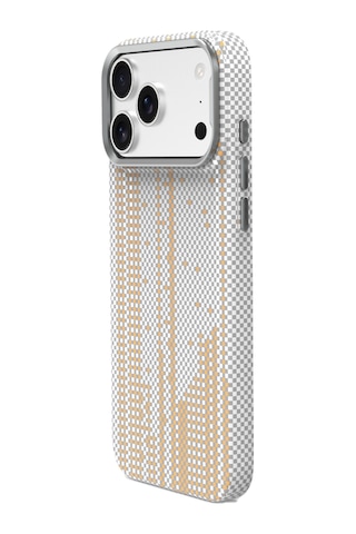 Piili Apple iPhone Uyumlu 17 Pro Kevlar Serisi Magsafe Kılıf Şehir Beyaz