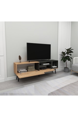 Arnetti Alba Kapaklı Tv Ünitesi Atlantik Çam Antrasit