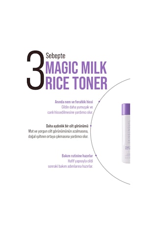 Skin Sensual Magic Milk Rice Toner Nemlendirici Pirinç Toniği 150 ML