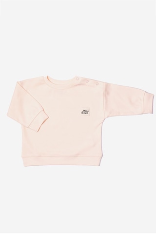 Atlasyael Atlas&yael %100 Organik Pamuk Gots Organik Belgeli Bebek Üst Sweatshirt - Somon