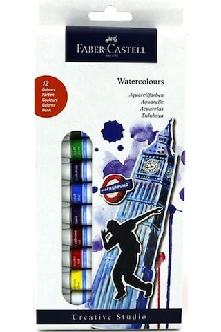 Faber Castell 12 Renk Tüp Sulu Boya 12 Ml 169503