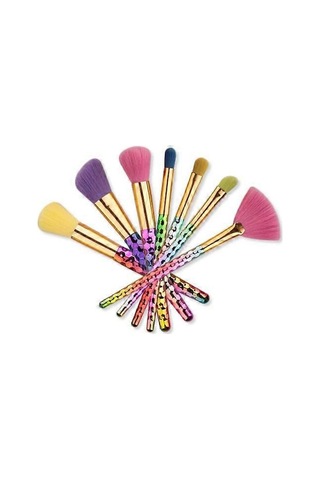 7 Makyaj Fırçası Denizkızı Gökkuşağı - Makyaj Fırçaları Tek Boynuzlu At Çok Renkli