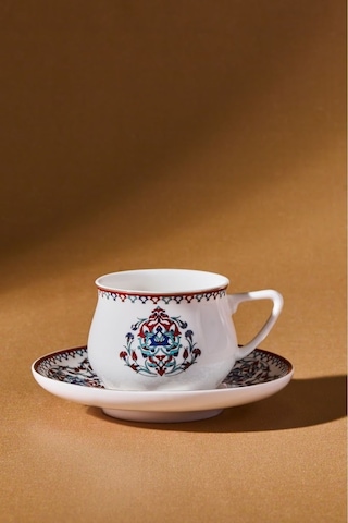 Karaca  Nakkaş 6 Kişilik Kahve Fincanı Takımı 100 ml