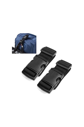 Siyah Ayarlanabilir Seyahat Valiz Kemer Çok Renkli