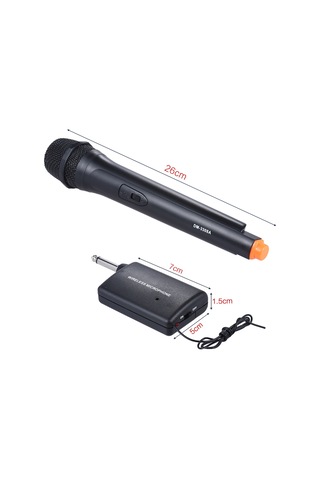 Yunboo Vhf Kablosuz El Mikrofonu - Yüksek Hassasiyetli, 30-50m Menzil, Siyah, Fm Modülasyonlu Pil Dahil Değil, Sarı/mavi Rastgele