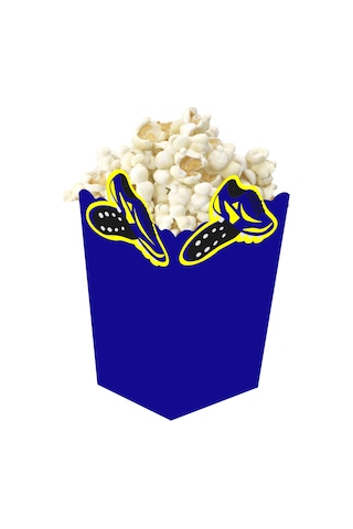 3d Sarı Lacivert Taraftar Temalı Popcorn Mısır Kutusu 8 Li Paket