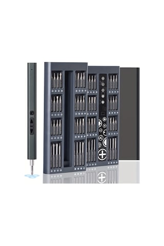 Tcherchi LJ11043 66 In 1 Arada Hassas Küçük Akülü USB Şarjlı Tornavida Seti