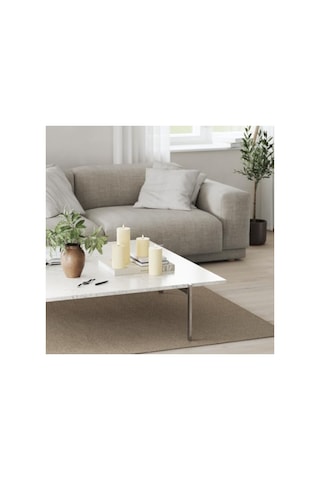 Alevsiz Led Mum - Krem Renk - 5x20 Cm 10c