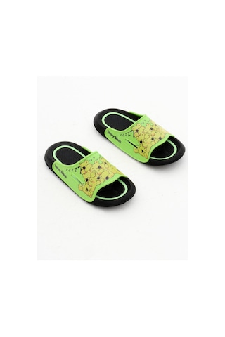 Tonny Black Poli Taban Ayıcık Desenli Çocuk Unisex Yeşil Terlik Tbacr895 Yeşil