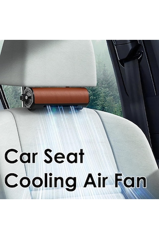 Araba Koltuğu Arka Başlık Fanı, İç Usb Araba Soğutma Havalandırma Egzoz Fanı Araçlar Sedan Kamyonu Suv Rv Kahverengi